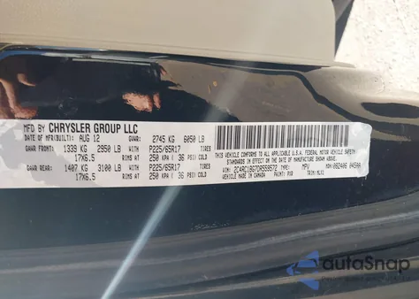 2013 Chrysler Town & Country Touring z USA, uszkodzony, nr VIN 2C4RC1BG7DR559572